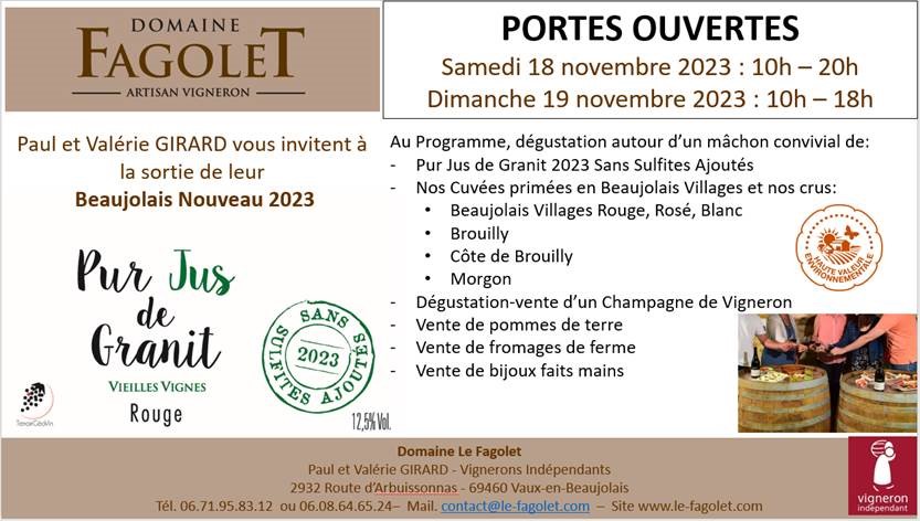 Invitation Porte Ouverte 18 et 19 novembre