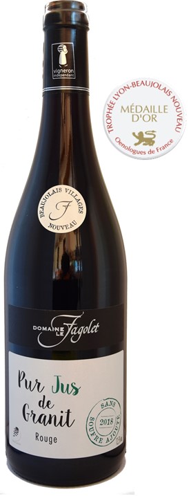 PUR JUS DE GRANIT SANS SOUFRE MEDAILLE DOR TROPHEE LYON BEAUJOLAIS NOUVEAU